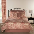 thumbnail image 1 of Versailles red small check bedskirt king, 1 of 1