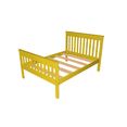 thumbnail image 1 of Versaloft Harmony Heavy Duty Full Amish Wood Bed in Canary Yellow Paint - Solid Pine Bed with Headboard and Footboard Made in the USA, 1 of 4