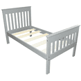 thumbnail image 1 of Versaloft Harmony Heavy Duty Twin Amish Wood Bed in White Paint - Solid Pine Bed with Headboard and Footboard Made in the USA, 1 of 4