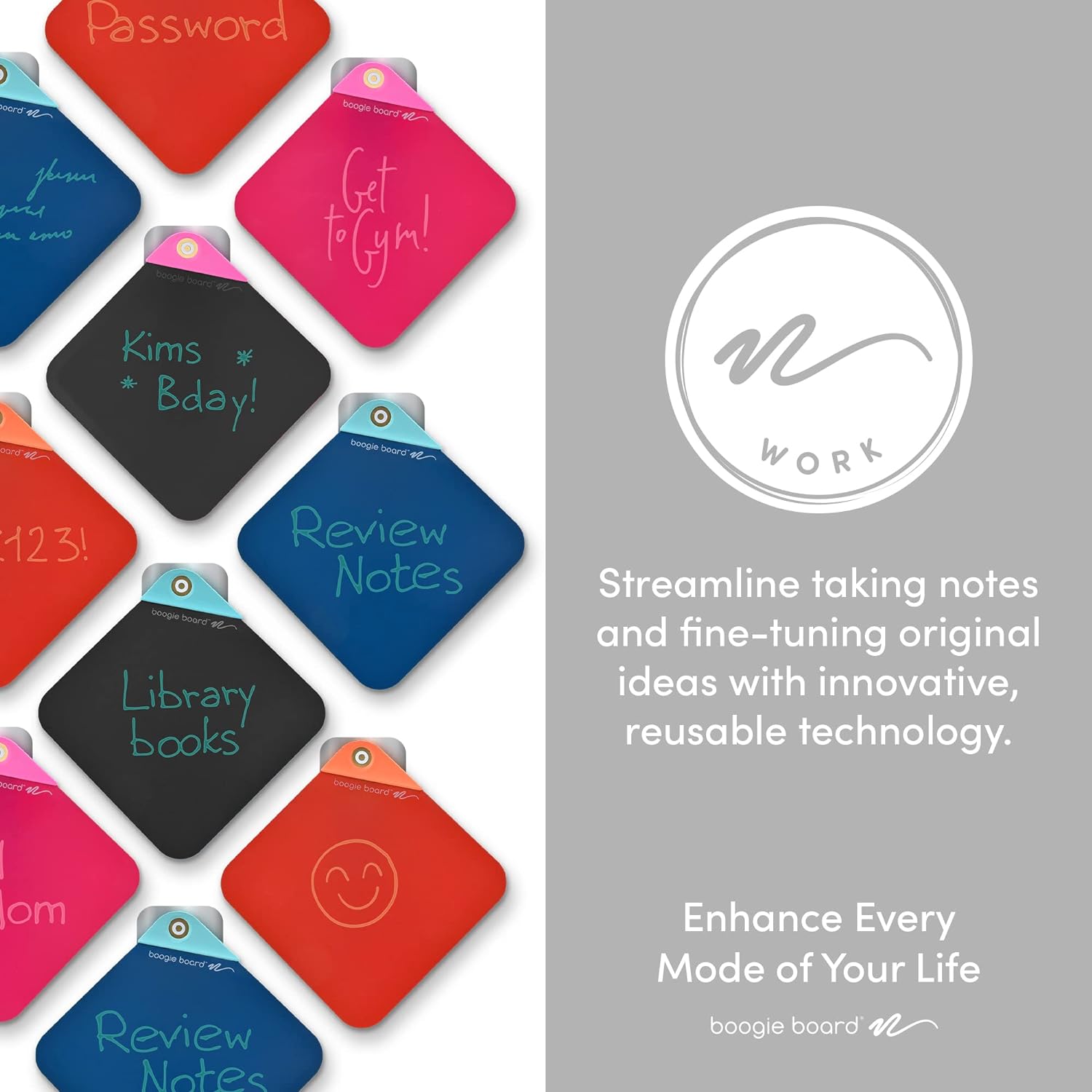 Versanotes Starter Pack, Reusable 3Pack 4X4 DryErase And Sticky Note