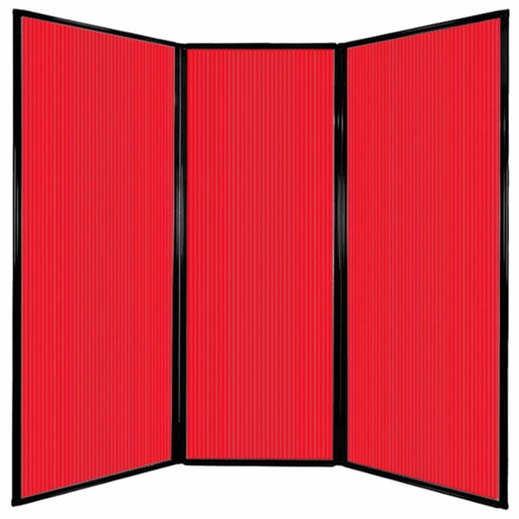 Versare Polycarbonate Privacy Screen Folding Panel | 3 Panels | 7'6" Wide x 7'4" Tall Red
