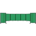 thumbnail image 1 of Versare Polycarbonate Room Divider 360 Portable Wall Partition | Freestanding Office Dividers | Locking Wheels | Privacy Screen Panels - 19'6" x 4' Green Thermoplastic Polymer, 1 of 5