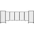 thumbnail image 1 of Versare Polycarbonate Room Divider 360 Portable Wall Partition | Freestanding Office Dividers | Locking Wheels | Privacy Screen Panels - 19'6" x 5' Opal Thermoplastic Polymer, 1 of 5