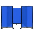 thumbnail image 1 of Versare Polycarbonate Room Divider 360 Portable Wall Partition | Freestanding Office Dividers | Locking Wheels | Privacy Screen Panels - 8'6" x 4' Blue Thermoplastic Polymer, 1 of 5