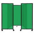 thumbnail image 1 of Versare Polycarbonate Room Divider 360 Portable Wall Partition | Freestanding Office Dividers | Locking Wheels | Privacy Screen Panels - 8'6" x 5' Green Thermoplastic Polymer, 1 of 5