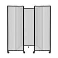 thumbnail image 1 of Versare Polycarbonate Room Divider 360 Portable Wall Partition | Freestanding Office Dividers | Locking Wheels | Privacy Screen Panels - 8'6" x 6'10" Clear Thermoplastic Polymer, 1 of 5