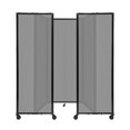thumbnail image 1 of Versare Polycarbonate Room Divider 360 Portable Wall Partition | Freestanding Office Dividers | Locking Wheels | Privacy Screen Panels - 8'6" x 6'10" Light Gray Thermoplastic Polymer, 1 of 5