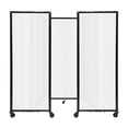 thumbnail image 1 of Versare Polycarbonate Room Divider 360 Portable Wall Partition | Freestanding Office Dividers | Locking Wheels | Privacy Screen Panels - 8'6" x 6' Opal Thermoplastic Polymer, 1 of 5