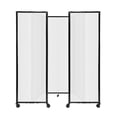 thumbnail image 1 of Versare Polycarbonate Room Divider 360 Portable Wall Partition | Freestanding Office Dividers | Locking Wheels | Privacy Screen Panels - 8'6" x 7'6" Opal Thermoplastic Polymer, 1 of 5