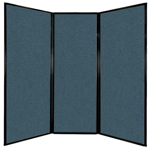 Versare Privacy Screen Folding Panel | 3 Panels | Caribbean 7'6" Wide x 7'4" Tall Fabric Panels
