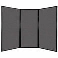 thumbnail image 1 of Versare Privacy Screen Folding Panel | 3 Panels | Charcoal Gray 7'6" Wide x 5'10" Tall Fabric Panels, 1 of 7