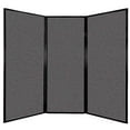 thumbnail image 1 of Versare Privacy Screen Folding Panel | 3 Panels | Charcoal Gray 7'6" Wide x 6'8" Tall Fabric Panels, 1 of 7