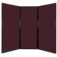 thumbnail image 1 of Versare Privacy Screen Folding Panel | 3 Panels | Cranberry 7'6" Wide x 6'8" Tall Fabric Panels, 1 of 7