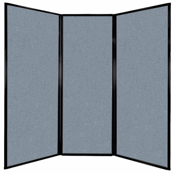 Versare Privacy Screen Folding Panel | 3 Panels | Powder Blue 7'6" Wide x 7'4" Tall Fabric Panels