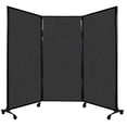 thumbnail image 1 of Versare QuickWall Folding Portable Partition Black Frame | 3 Panels | 8'4" x 5'10" Black Fabric, 1 of 7