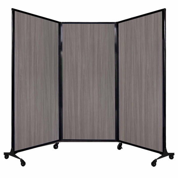 Versare QuickWall Folding Portable Partition | Durable Privacy Room Separator | 3 Panels | 8'4" Wide and Up to 7'4" Tall Laminate Panels