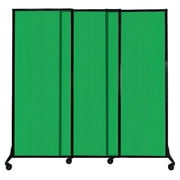 Versare QuickWall Sliding Portable Partition | Durable Privacy Room Divider Screen | 3 Panels | 7 Wide and Up to 74 Tall Polycarbonate Panels