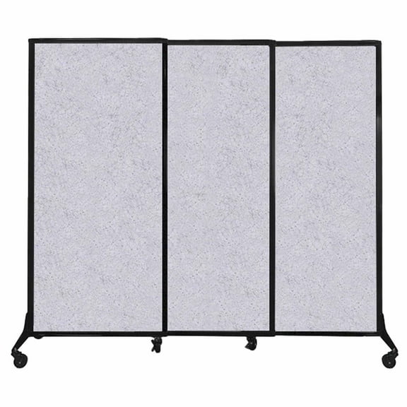 Versare QuickWall Sliding Portable Partition | Durable Privacy Room Divider Screen | 3 Panels | 7' Wide and Up to 7'4" Tall SoundSorb Panels