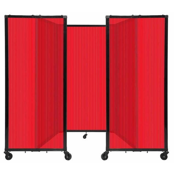 Versare Room Divider 360 Folding Portable Partition | Freestanding Decorative Room Separator | 3, 5, 7 or 9 Polycarbonate Panels Wide | Up to 7'6" Tall