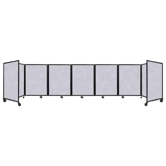 Versare Room Divider 360 Folding Portable Partition | Freestanding Decorative Room Separator | 3, 5, 7 or 9 SoundSorb Panels Wide | Up to 7'6" Tall