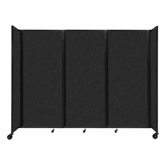 Versare Room Divider 360 Folding Portable Partition | Freestanding Decorative Room Separator | 3, 5, 7 or 9 SoundSorb Panels Wide | Up to 7'6" Tall