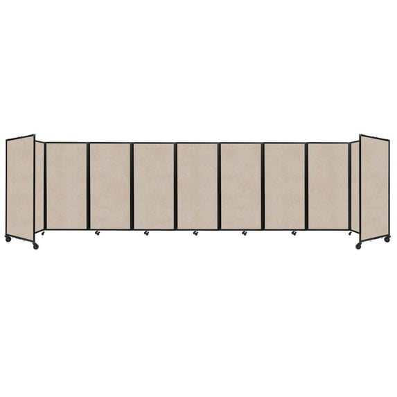 Versare Room Divider 360 Folding Portable Partition | Freestanding Decorative Room Separator | 3, 5, 7 or 9 SoundSorb Panels Wide | Up to 7'6" Tall