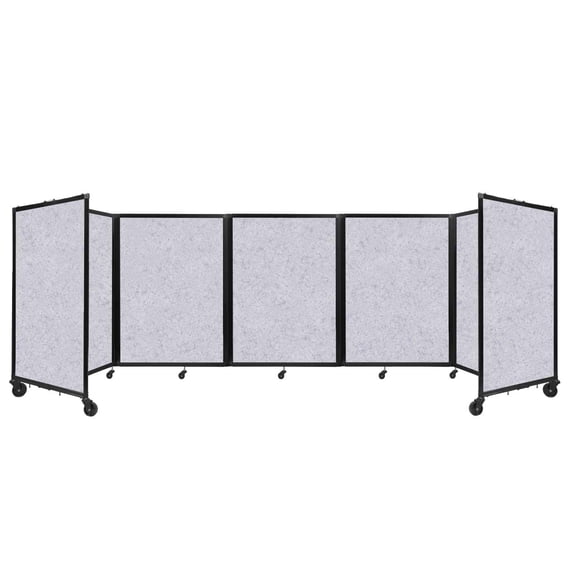 Versare Room Divider 360 Folding Portable Partition | Freestanding Decorative Room Separator | 3, 5, 7 or 9 SoundSorb Panels Wide | Up to 7'6" Tall