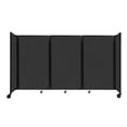 thumbnail image 1 of "Versare Room Divider 360 Portable Wall Partition | 3 Panels Wide | 8'6" x 5' Black Fabric Panels", 1 of 7