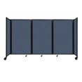 thumbnail image 1 of "Versare Room Divider 360 Portable Wall Partition | 3 Panels Wide | 8'6" x 5' Ocean Fabric Panels", 1 of 7