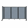 thumbnail image 1 of "Versare Room Divider 360 Portable Wall Partition | 3 Panels Wide | 8'6" x 5' Powder Blue Fabric Panels", 1 of 7