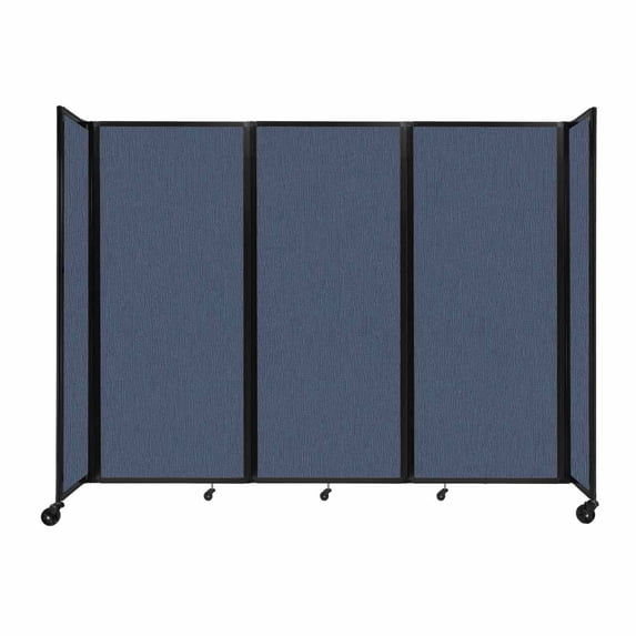 "Versare Room Divider 360 Portable Wall Partition | 3 Panels Wide | 8'6" x 6'10" Ocean Fabric Panels"