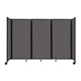 thumbnail image 1 of "Versare Room Divider 360 Portable Wall Partition | 3 Panels Wide | 8'6" x 6' Charcoal Gray Fabric Panels", 1 of 7