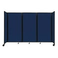 thumbnail image 1 of "Versare Room Divider 360 Portable Wall Partition | 3 Panels Wide | 8'6" x 6' Navy Blue Fabric Panels", 1 of 7