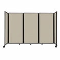 thumbnail image 1 of "Versare Room Divider 360 Portable Wall Partition | 3 Panels Wide | 8'6" x 6' Sand Fabric Panels", 1 of 7