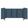 thumbnail image 1 of "Versare Room Divider 360 Portable Wall Partition | 5 Panels Wide | 14" x 5' Caribbean Fabric Panels", 1 of 7