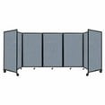 thumbnail image 1 of "Versare Room Divider 360 Portable Wall Partition | 5 Panels Wide | 14" x 5' Powder Blue Fabric Panels", 1 of 7