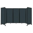 thumbnail image 1 of "Versare Room Divider 360 Portable Wall Partition | 5 Panels Wide | 14' x 6'10" Blue Spruce Fabric Panels", 1 of 7