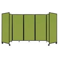 thumbnail image 1 of "Versare Room Divider 360 Portable Wall Partition | 5 Panels Wide | 14' x 6'10" Lime Green Fabric Panels", 1 of 7