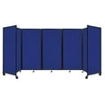 thumbnail image 1 of "Versare Room Divider 360 Portable Wall Partition | 5 Panels Wide | 14' x 6' Royal Blue Fabric Panels", 1 of 7