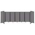 thumbnail image 1 of "Versare Room Divider 360 Portable Wall Partition | 7 Panels Wide | 19'6" x 6' Slate Fabric Panels", 1 of 7