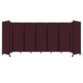 thumbnail image 1 of "Versare Room Divider 360 Portable Wall Partition | 7 Panels Wide | 19'6" x 7'6" Cranberry Fabric Panels", 1 of 7
