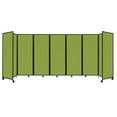 thumbnail image 1 of "Versare Room Divider 360 Portable Wall Partition | 7 Panels Wide | 19'6" x 7'6" Lime Green Fabric Panels", 1 of 7