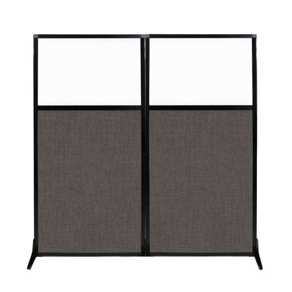 Versare Workstation Screen Partiton | Modern Office Cubicle | | Flexible Work Space | 1, 2 or 3 Fabric Panels Wide | With Window