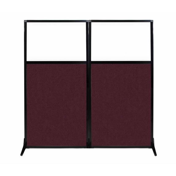 Versare Workstation Screen Partiton | Modern Office Cubicle | | Flexible Work Space | 1, 2 or 3 Fabric Panels Wide | With Window
