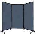 thumbnail image 1 of Versare&nbsp;QuickWall&nbsp;Folding Portable Partition&nbsp;Black Frame | 3 Panels | 8'4" x 5'10" Ocean Fabric, 1 of 7