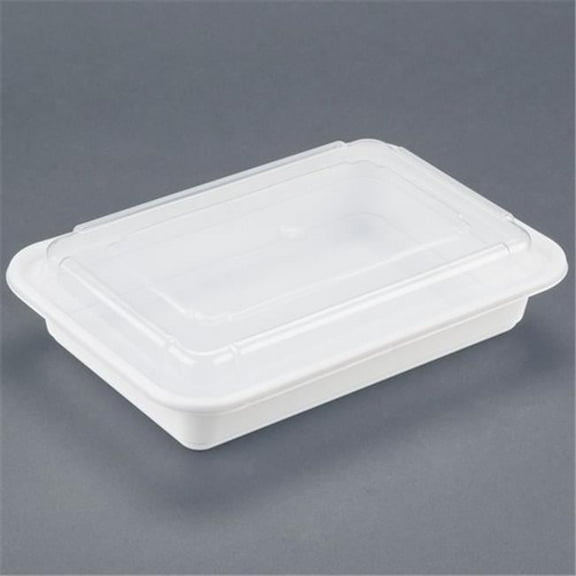 Versatainer Rectangular Combo - White Base With Clear Lid - 28 Oz.