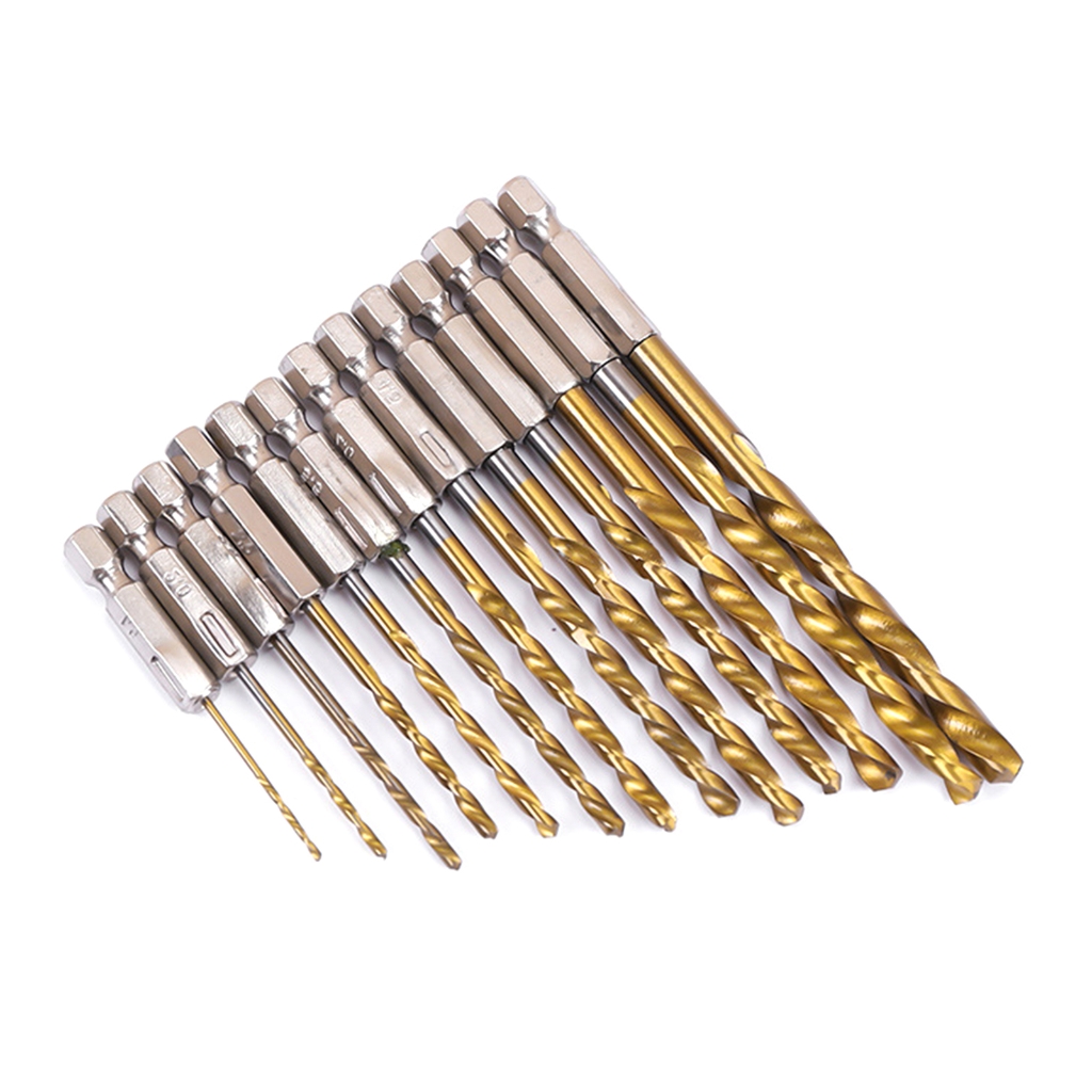 Versatile 1/4" Hex Shanks Drill Bit Set with Split Point Tip Twist Dril