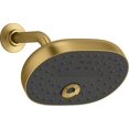 Versatile 1.75 gpm shower head in vibrant brushed modern brass