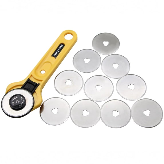 Versatile 1.8-Inch (45mm) Rotary Cutter Tool for DIY Quilting and Scrapbooking, Portable Handheld Fabric Slicer for Creative Crafting, Excellent Utility Gift for Sewing Enthusiasts.