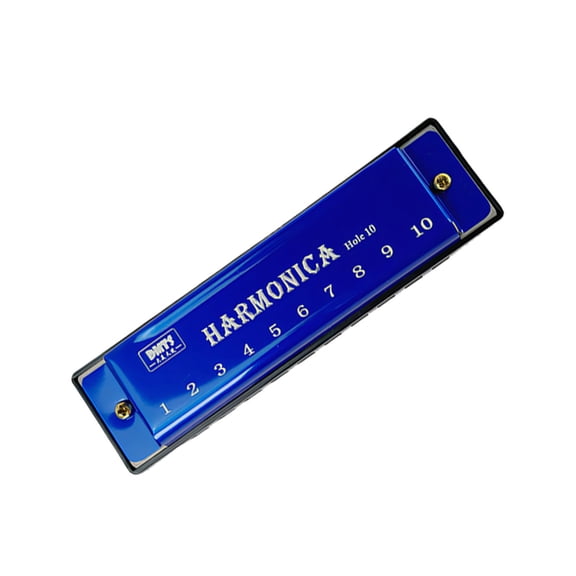 Versatile 10 Hole Metal Harmonica Easy Cleaning Harmonica Suitable for Easy Learning and Playing in Any Musical Styles